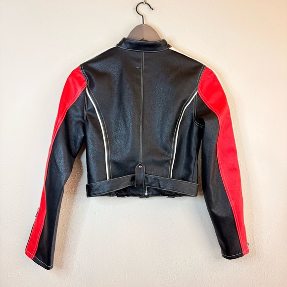 Urban Outfitters Jordan Vegan Leather Women’s Rae Moto Jacket Sz XS NWT - Picture 12 of 16